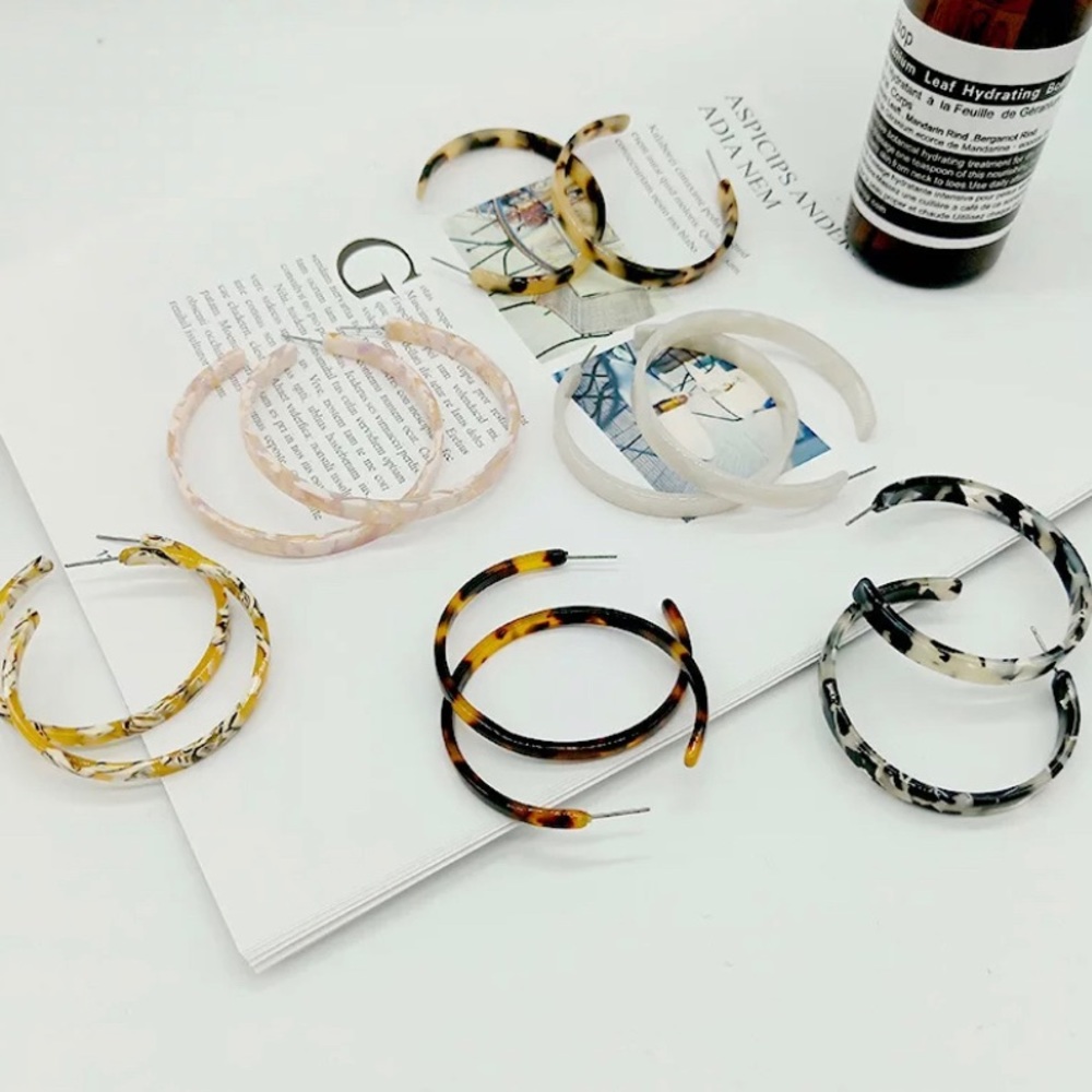 Acrylic Hoop Earrings
